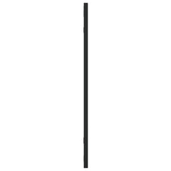 Square black wall mirror, 23.6x23.6 inches, with iron frame.