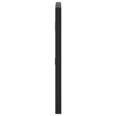 Black arch iron wall mirror, 23.6 by 11.8 inches, with matte finish.