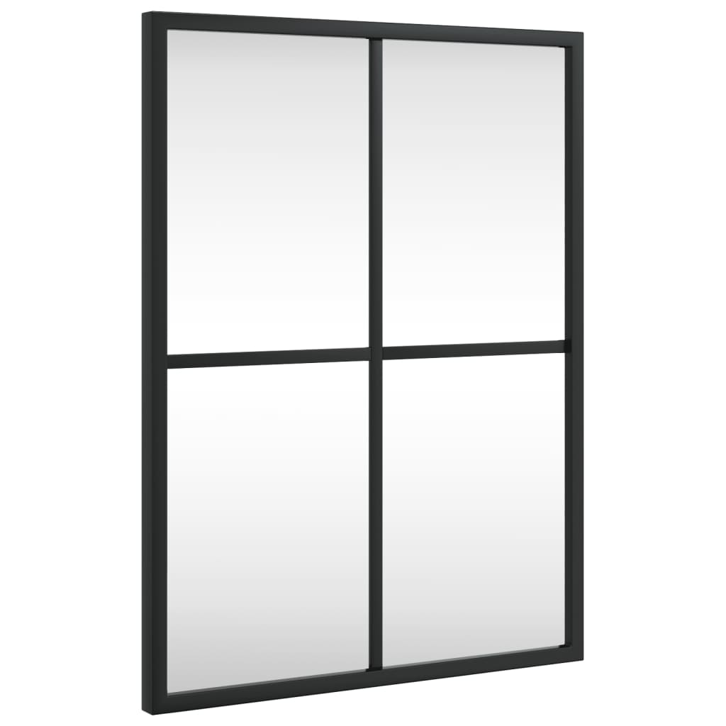 Wall Mirror Black 11.8x15.7 Rectangle Iron