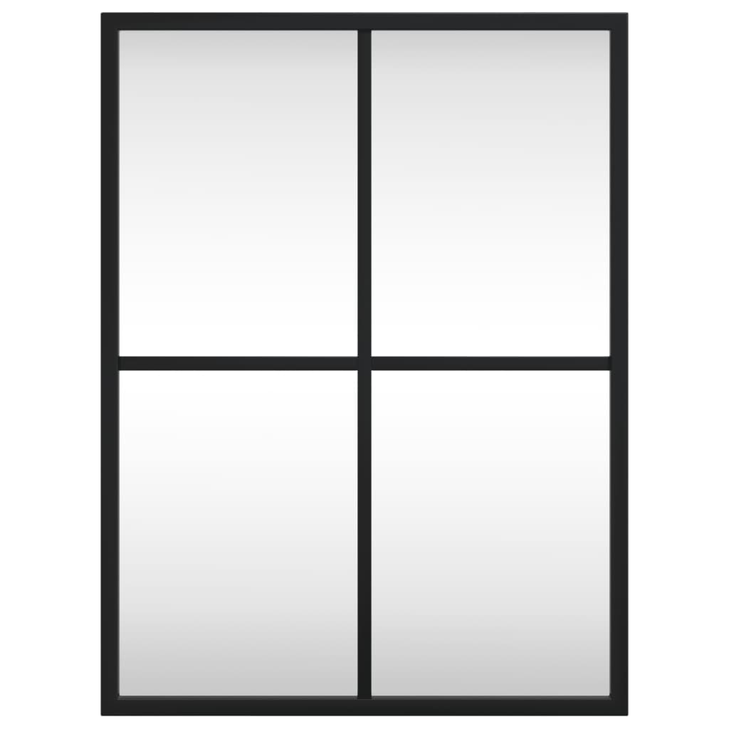 Wall Mirror Black 11.8x15.7 Rectangle Iron