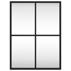 Wall Mirror Black 11.8x15.7 Rectangle Iron
