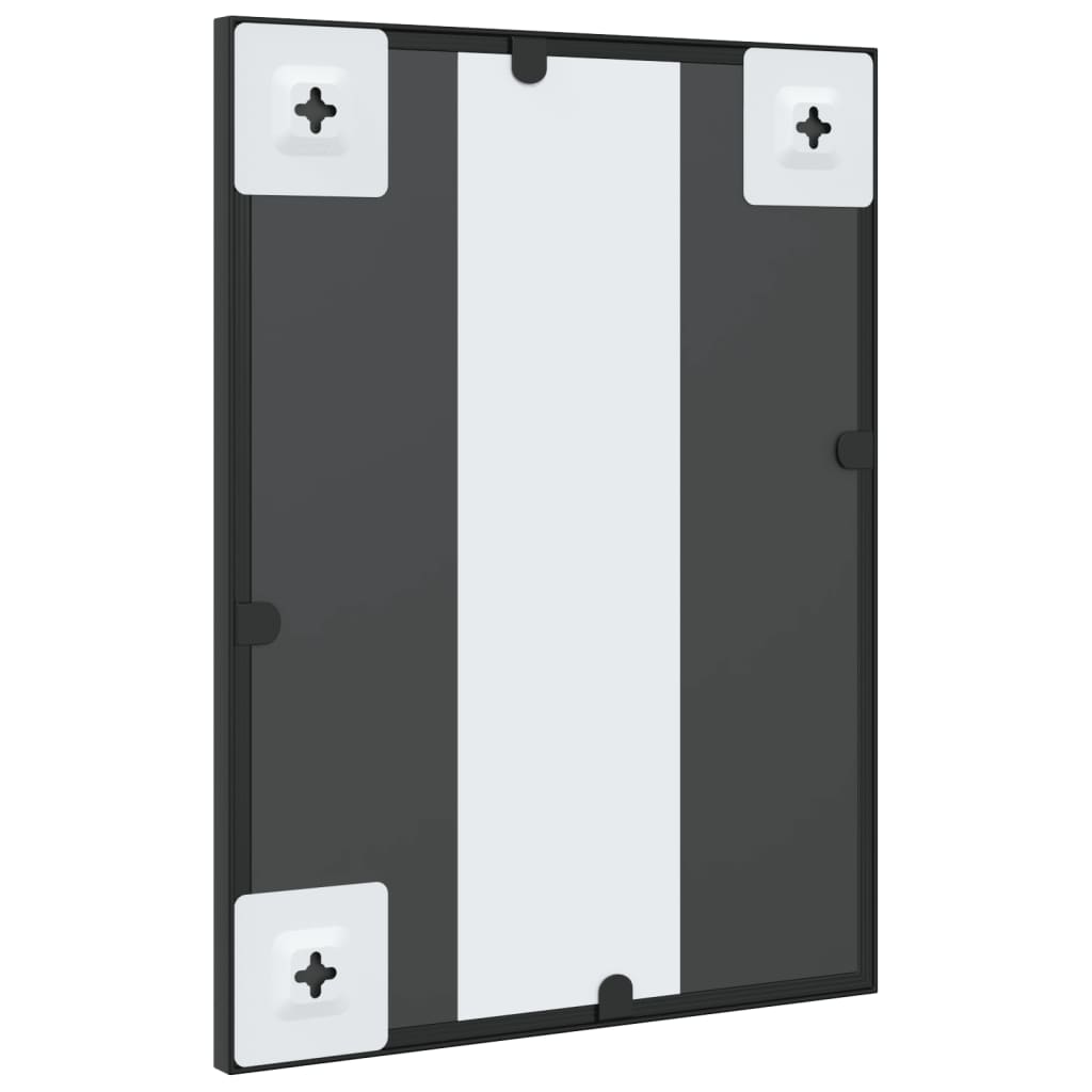 Wall Mirror Black 11.8x15.7 Rectangle Iron
