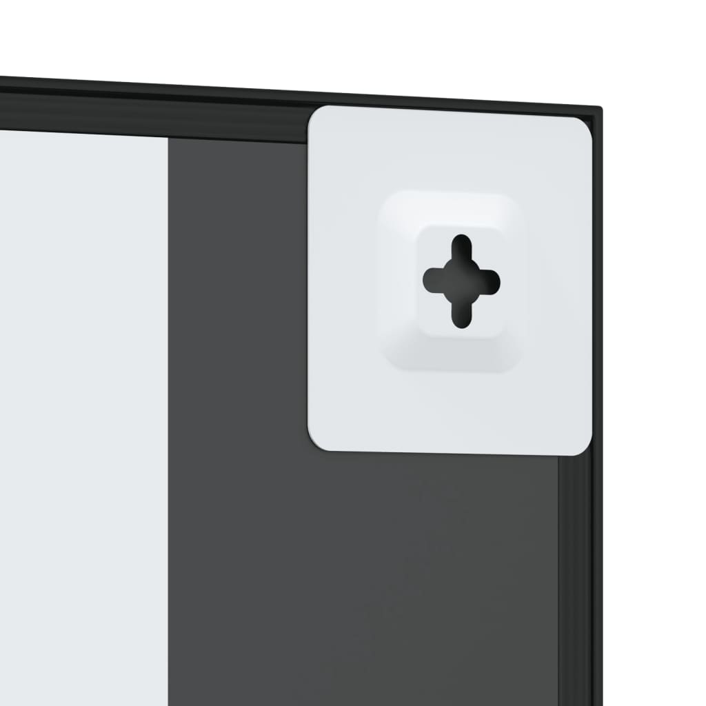 Wall Mirror Black 11.8x15.7 Rectangle Iron