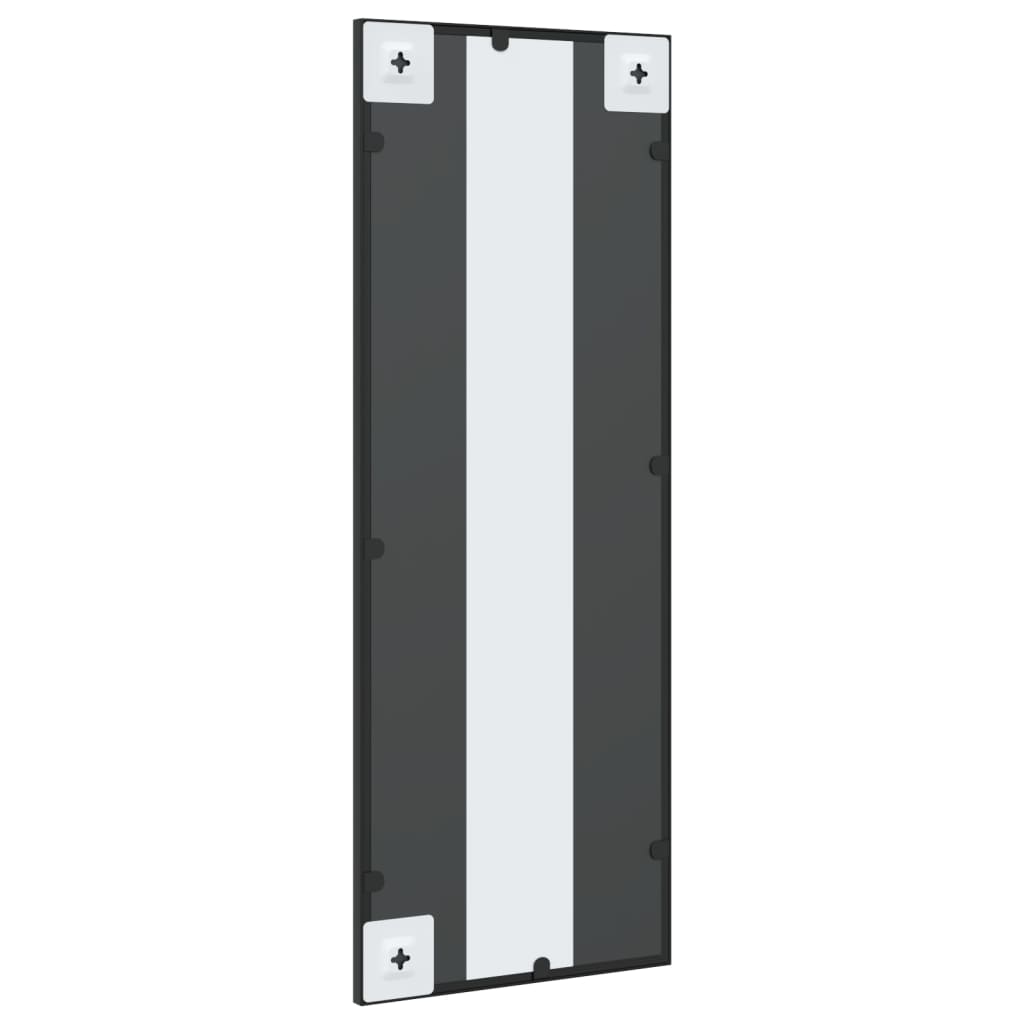 Wall Mirror Black 11.8x31.5 Rectangle Iron