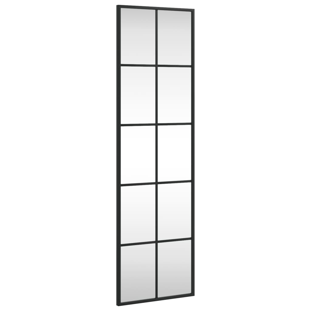 Wall Mirror Black 11.8x39.4 Rectangle Iron