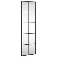 Wall Mirror Black 11.8x39.4 Rectangle Iron