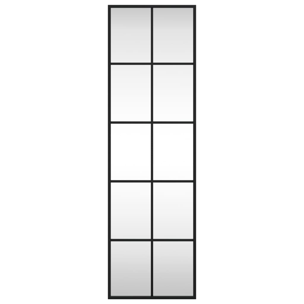 Wall Mirror Black 11.8x39.4 Rectangle Iron