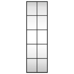 Wall Mirror Black 11.8x39.4 Rectangle Iron