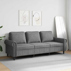 3-seater Sofa Dark Grey Velvet (100% polyester) 3-seater Durable