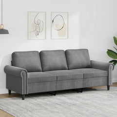 3-seater Sofa Dark Grey Velvet (100% polyester) 3-seater Durable