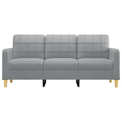 3-seater Sofa Light Grey Fabric (100% polyester), metal, textilene