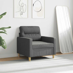 Sofa Chair Dark gray Fabric (100% polyester), metal, textilene