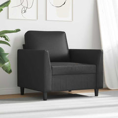Sofa Chair Black Faux leather, metal, foam Single Durable