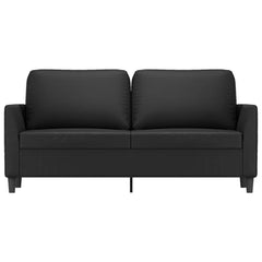 2-seater Sofa Black Faux leather, metal, foam Medium Durable
