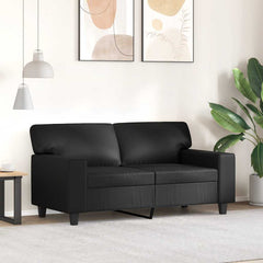 2-seater Sofa Black Faux leather 2-Seater Durable 2-Seater Sofa