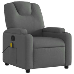 Massage Recliner Chair Dark grey 100% polyester, metal, plywood
