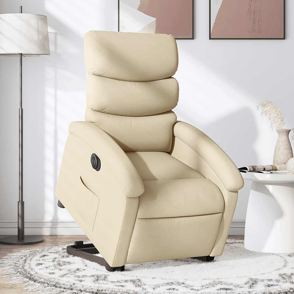 Electric Stand Up Recliner Chair Cream