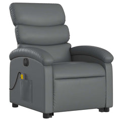 Electric Stand-Up Massage Recliner Chair Grey
