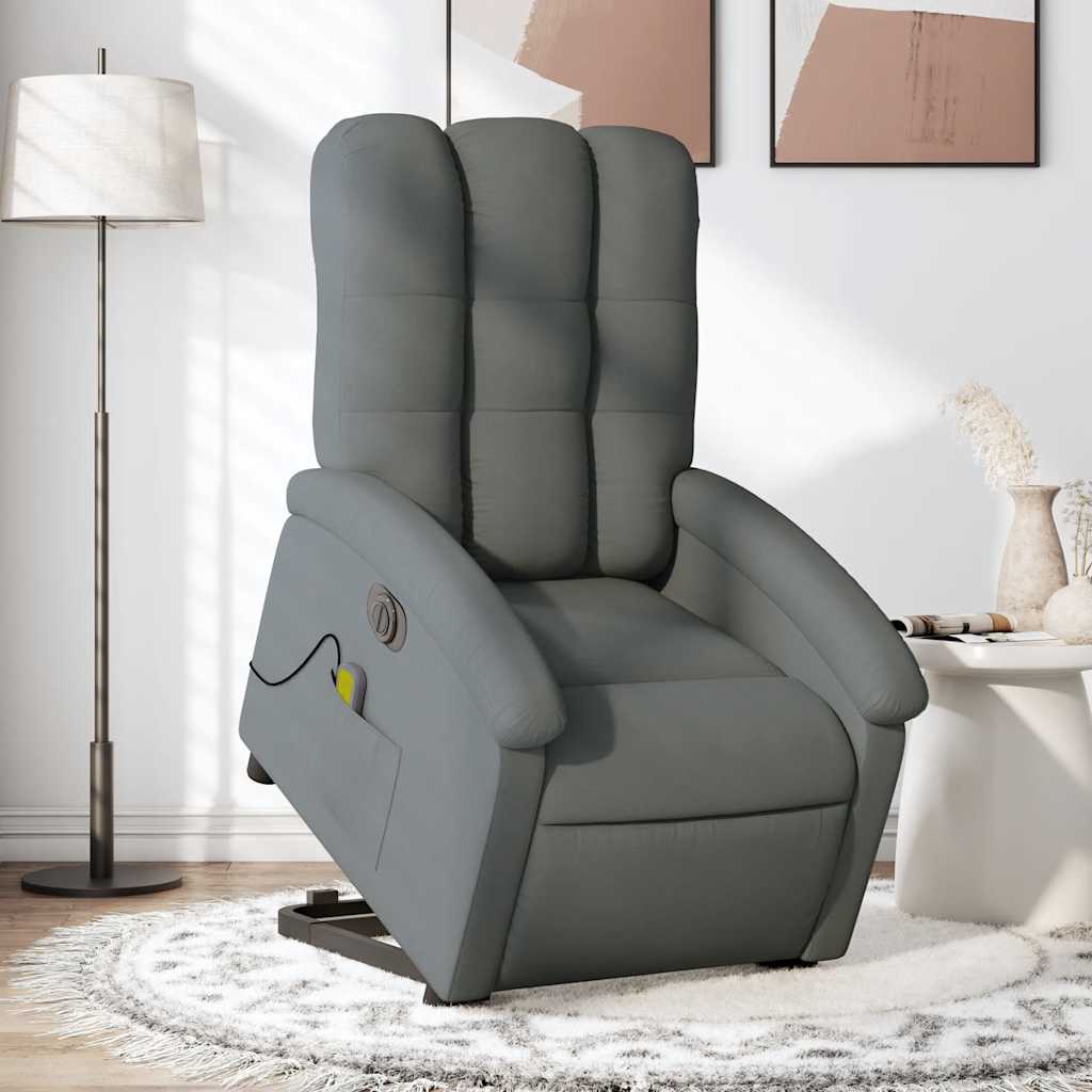 Electric Stand Up Massage Recliner Chair Dark Gray