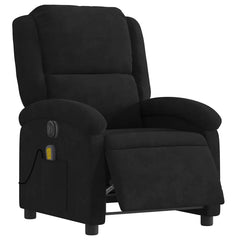 Electric Massage Recliner Chair Black Velvet