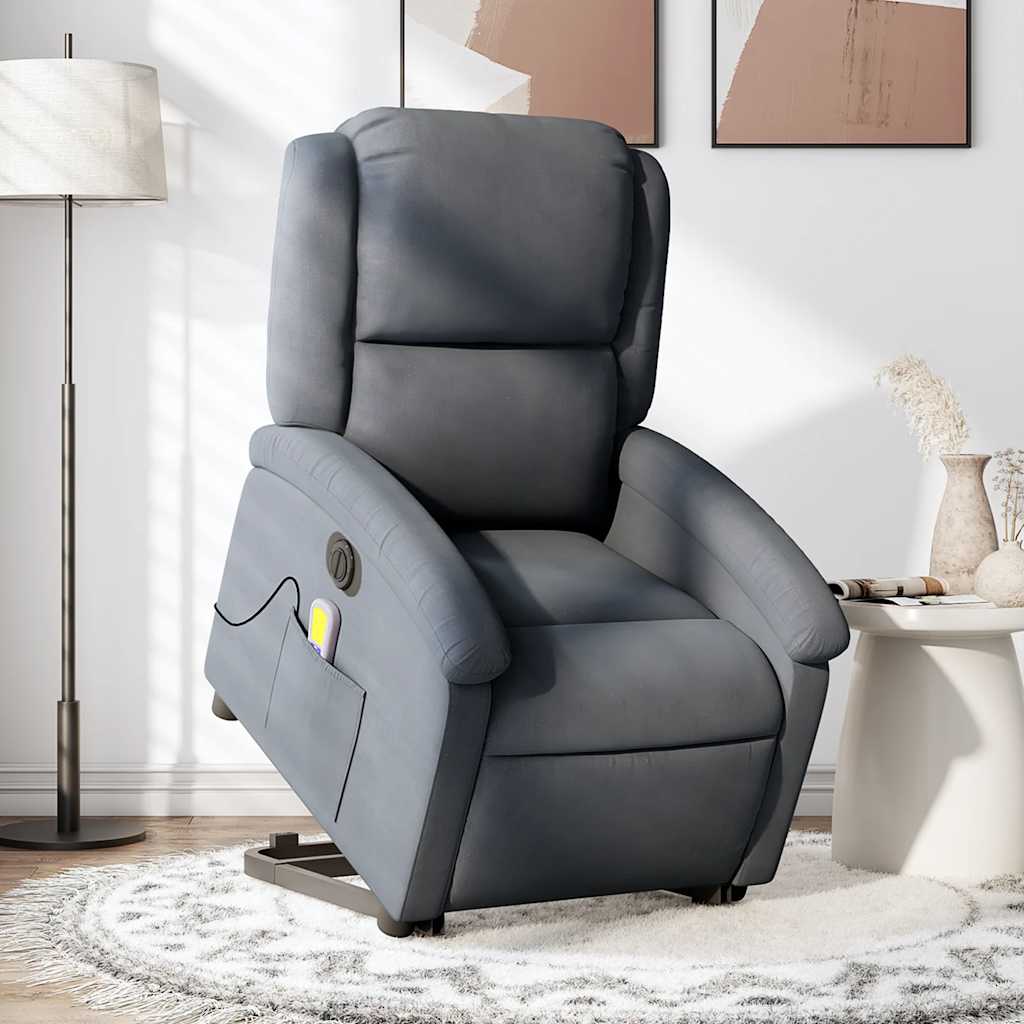 Electric Stand Up Massage Recliner Chair Dark Gray