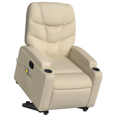 Electric Stand Up Massage Recliner Chair Cream