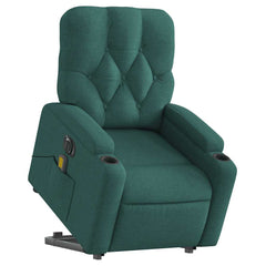 Electric Stand Up Massage Recliner Chair Dark green