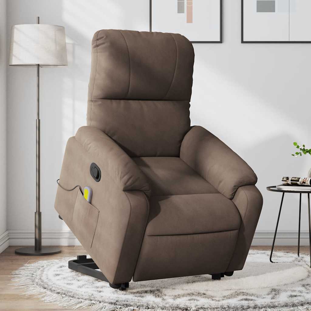 Stand Up Massage Recliner Chair Brown