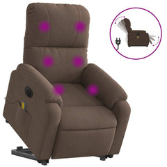 Electric Stand Up Massage Recliner Chair Brown