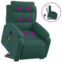 Stand Up Massage Recliner Chair Dark Green