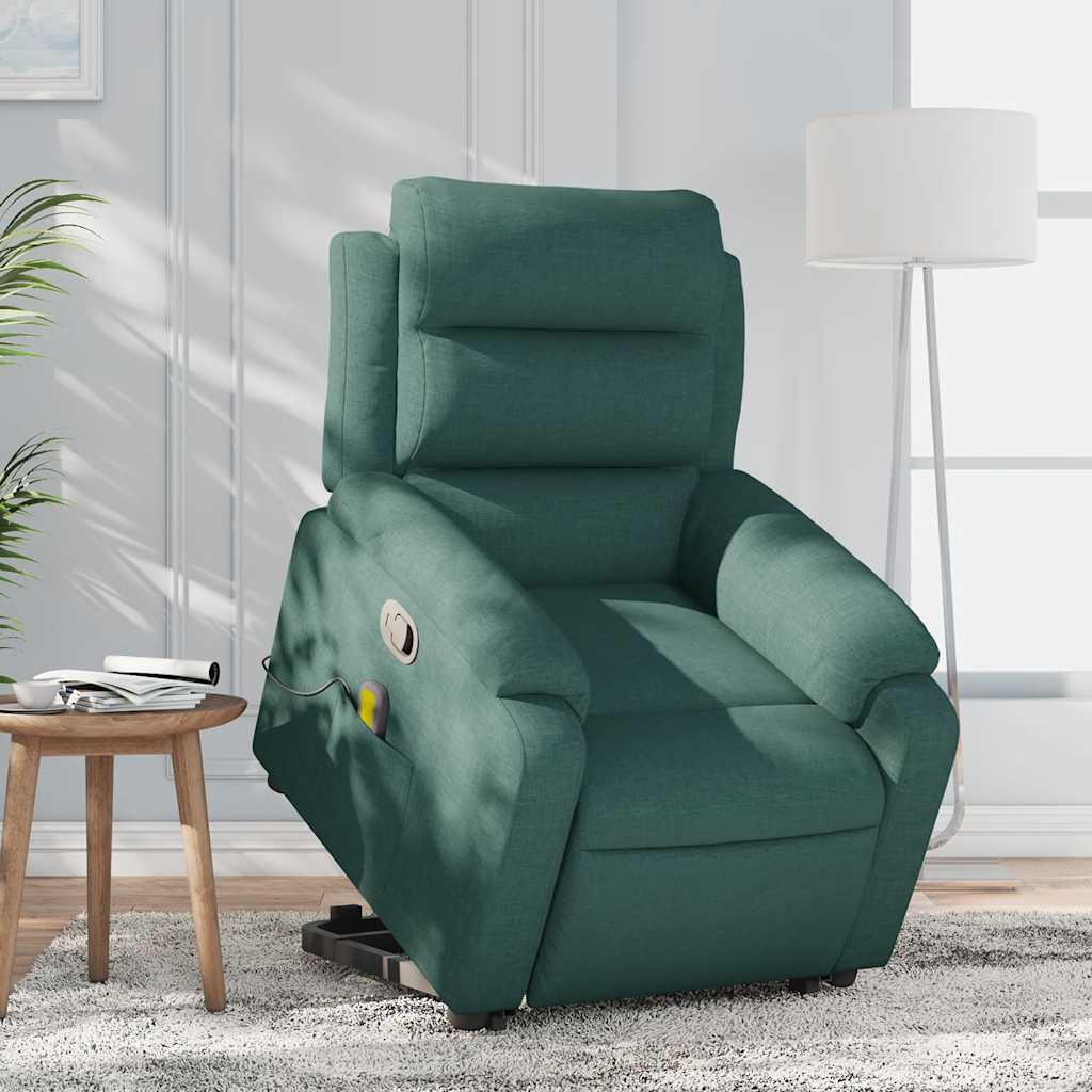 Stand Up Massage Recliner Chair Dark Green