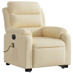 Electric Stand-Up Massage Recliner Chair Cream