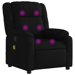 Massage Recliner Chair Black 100% Polyester, Metal, Plywood