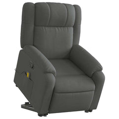 Stand up Massage Recliner Chair Dark Gray Fabric