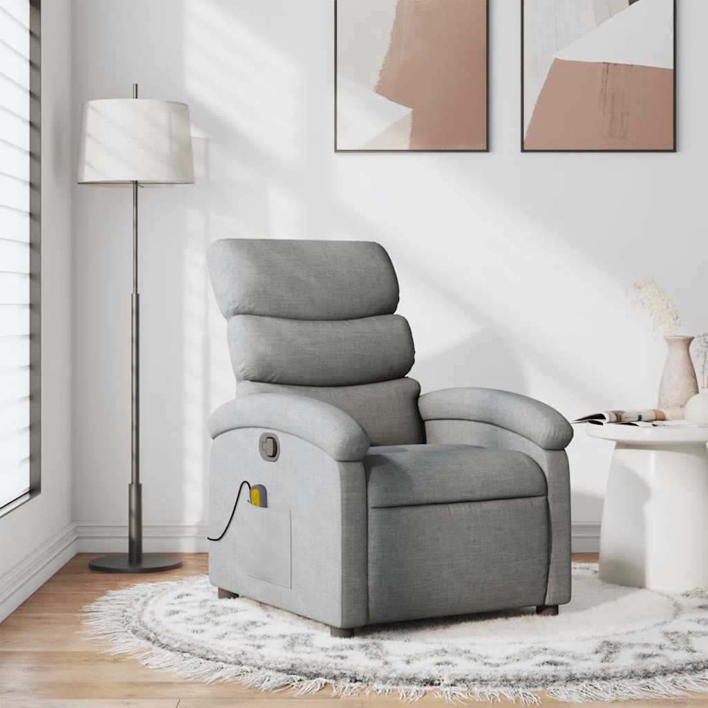 Massage Recliner Chair Light Grey