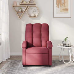 Massage Recliner Chair Wine Red