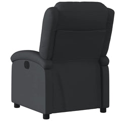 Recliner Chair Black Real leather, metal, plywood Medium