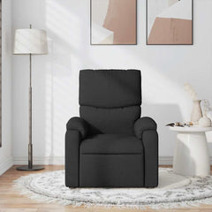 Massage Recliner Chair Black Polyester Fabric, Metal, Plywood Large