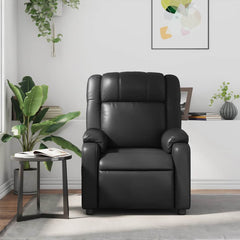 Massage Recliner Chair Black Faux leather, metal, plywood Standard