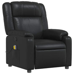 Massage Recliner Chair Black Faux leather, metal, plywood Standard