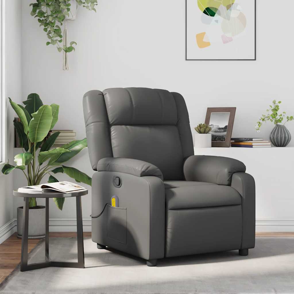 Massage Recliner Chair Grey