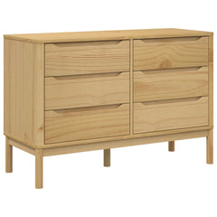Drawer Cabinet Wax brown Solid pine wood Large Chest Of Drawers