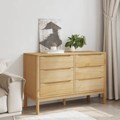 Drawer Cabinet Wax brown Solid pine wood Large Chest Of Drawers