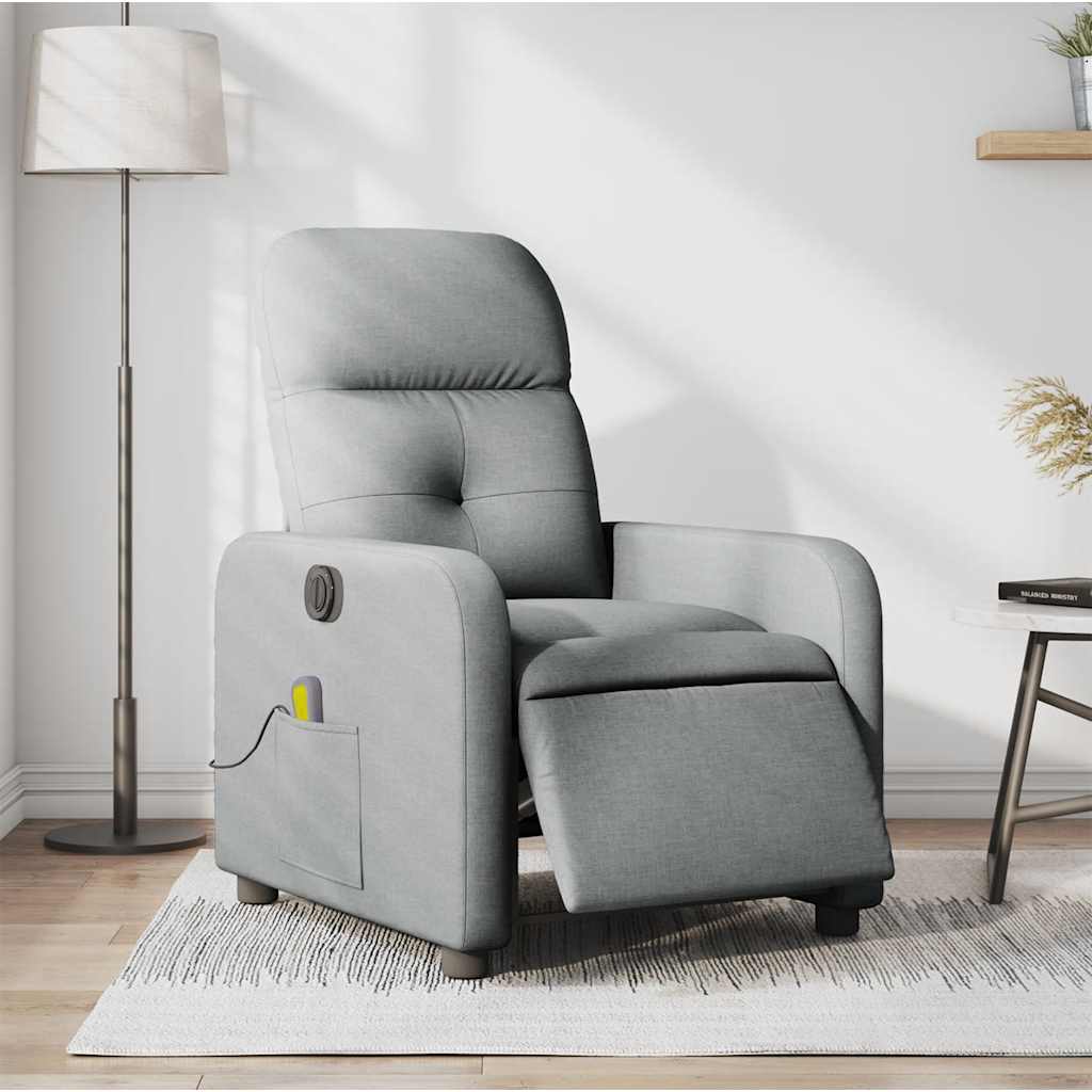 Electric Massage Recliner Chair Light gray