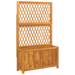 Planter with Trellis 39.4x12.6x65 Solid Wood Acacia