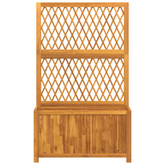 Planter with Trellis 39.4x12.6x65 Solid Wood Acacia