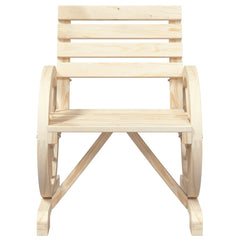 Garden Chair Natural wood Solid Fir Wood 22.8 x 22.8 x 30.9 in