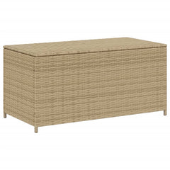 Garden Storage Box Mix Beige PE Rattan Medium Cushion Storage Box