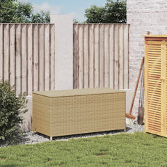 Garden Storage Box Mix Beige PE Rattan Medium Cushion Storage Box