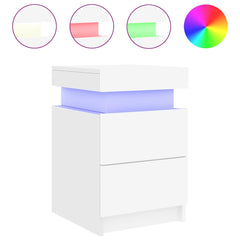 Bedside Cabinet White Engineered wood Standard Bedside Cabinet